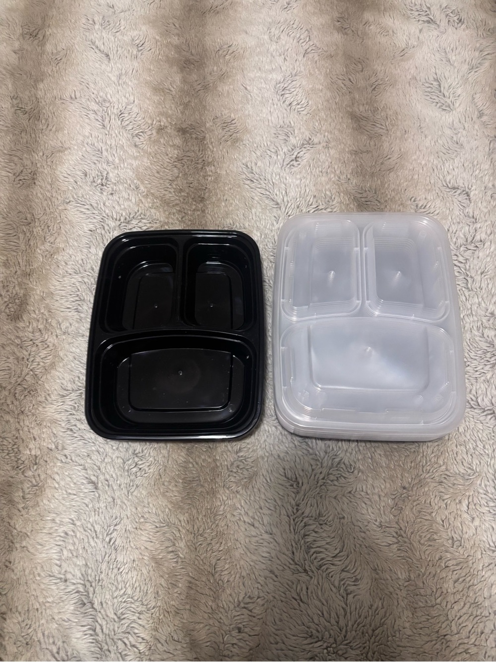 Plastic meal prep containers